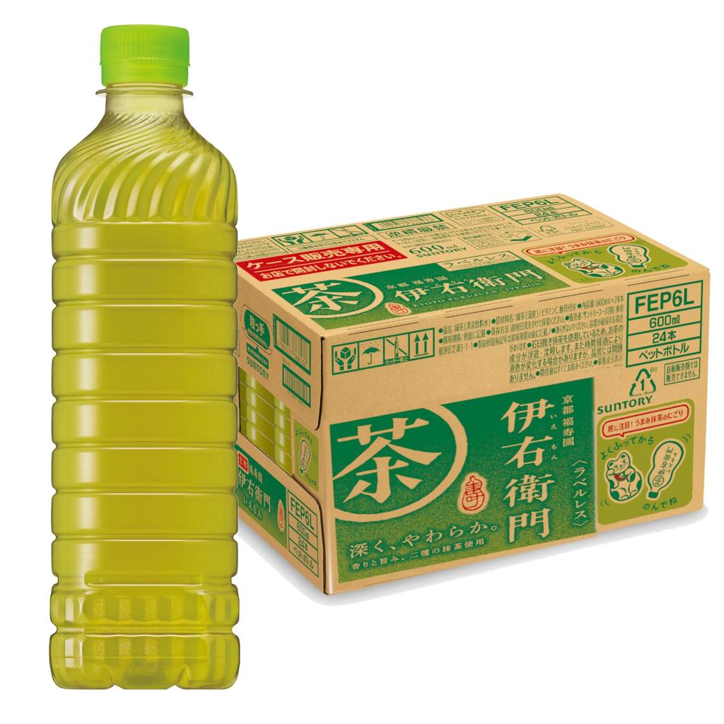 Suntory Iyemon Labelless Tea 600ml X 24 Bottles