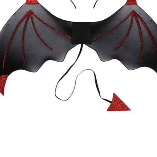 1 комплект, крылья дьявола с повязкой для волос, реалистичный вид, сверхлегкий костюм для косплея на Хэллоуин, реквизит для фотосъемки
