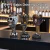 Dark Style Barware Horrible Resin Stainless Steel Skull Goblet, Retro Skeletal Wine Gothic Spooky Theme Tabletop Decor Cocktail Glasses, Vintage