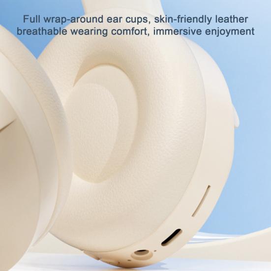 Совместимые с Bluetooth наушники 5.3 с длительным сроком службы батареи, шумоподавлением, Hi-Fi стерео беспроводная AUX-гарнитура с микрофоном для музыкальных звонков