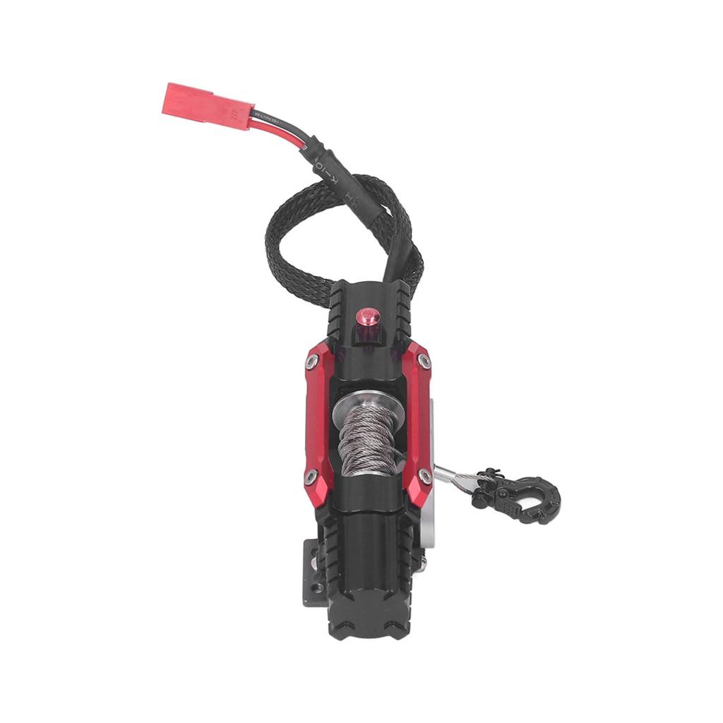 RC Winch Aluminum Alloy Electric Dual Motor Simulated Winch for SCX10 90046 D90 1Celsius10 RC Car 6 to 8V