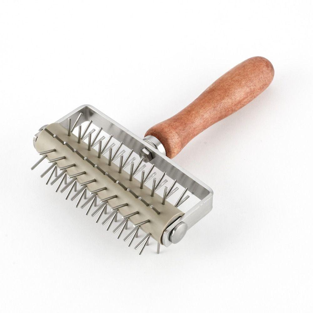 Pie Stainless Steel Homemade Baking Tool Wheel Dough Roller Pizza Docker