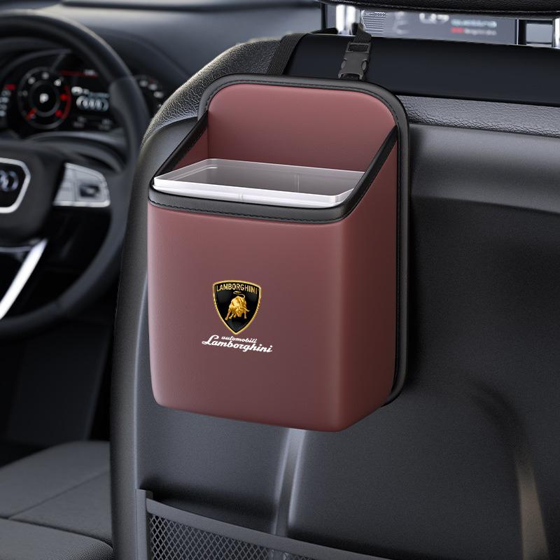 Car Sticker Seat Storage Box Vehicle-mounted Trash Canstorage Box For Lamborghini LP570 LP610 Urus LP700LP770GallardoAccessories ZZ555