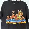 Новая винтажная черная футболка Scooby Doo с 3D-надписью, 1990-е, 90-е, Y2K, редкая, NOS, XL