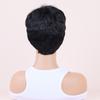Female Black Brown Wig Women Layered Wigs With Bangs Ladies Natural Wavy Short Wig Daily Use Party Cosplay Heat Resistant Fiber