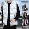Хлопковый жилет, мужская осенне-зимняя модная куртка без рукавов с открытыми плечами, молодежная утолщенная теплая хлопковая одежда, майка