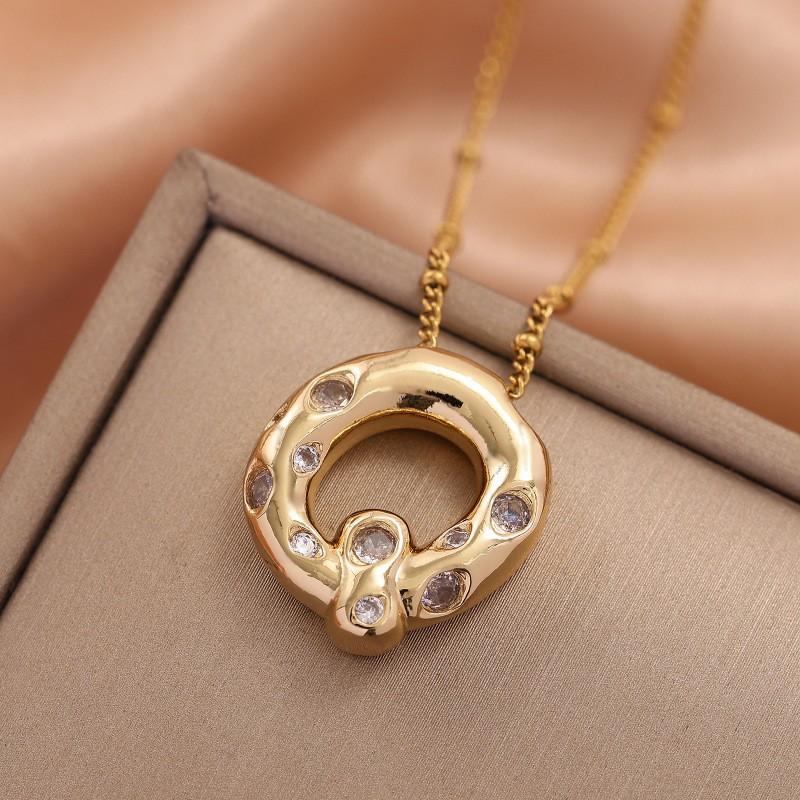 Ladies' Diamond Metal Necklace, Heavy Craftsmanship Premium Design Initial Necklace, Gift for Women, Holiday Present, Party Jewelry.