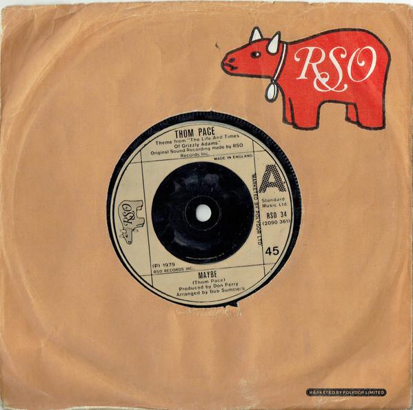 7inch Record THOM PACE - Maybe RSO34 RSO 1979 UK Rock Used