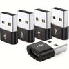 5 шт. адаптеры OTG USB-USB C прочный металлический корпус универсальная совместимость, включая iPhone iPad Samsung S23 IWatch AirPods