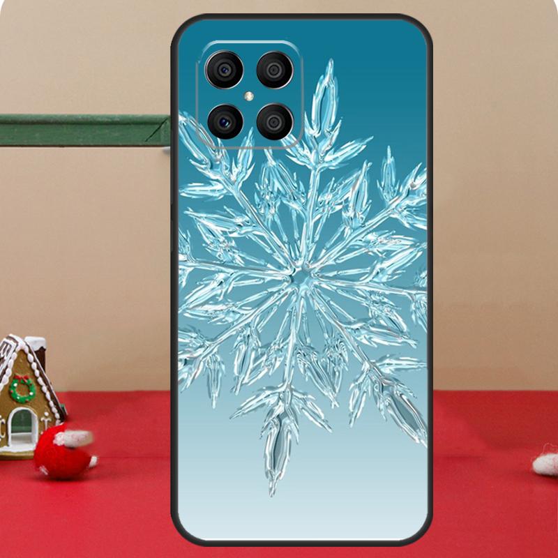 Чехол "Рождественские снежинки" для Honor Magic 6 7 8 Pro Honor 400 200 70 90 Lite X8c X8b X9a X9b X9c X9d Win RT Чехол