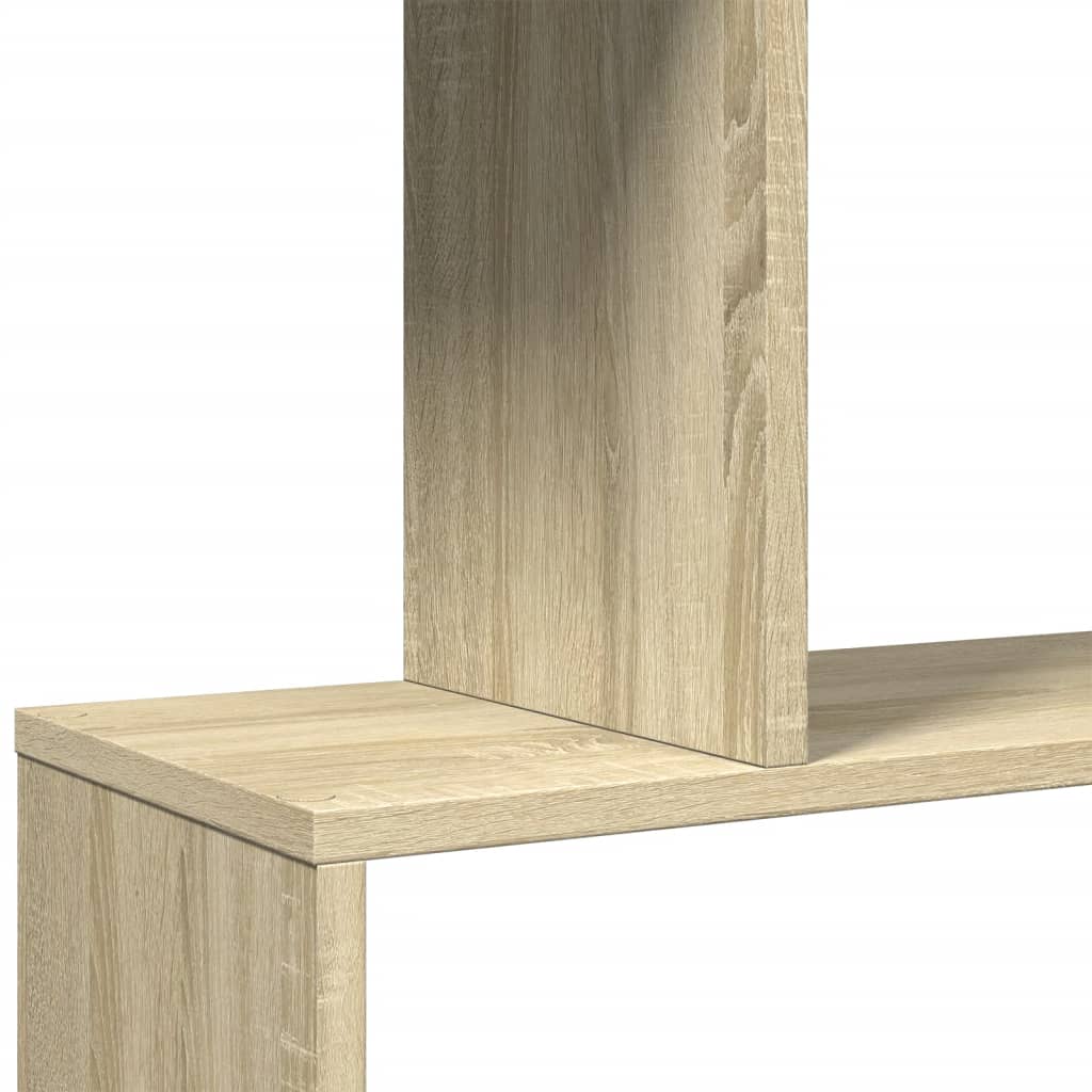 Room Divider Bookshelf with 4 Shelves Sonoma Oak Finish 70 x 24 x 129 cm