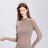Sancai Women's 2025 Winter Half-High Collar Slim Knit Top