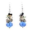 [K1083] - Multicolor Blue 'Mineralia' Designer Earrings