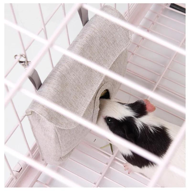 Кормушка для кормления, подвесная сумка, держатель для мешка сена с крючками, дозатор для корма, контейнер для кроликов, морских свинок, мелких животных, домашних животных