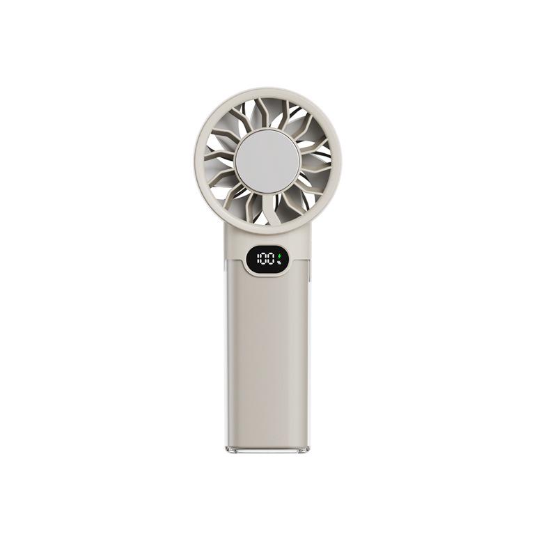 2026 Handheld USB Fan: Portable, 100-Speed, Strong Wind, Ice Pack, Digital Display
