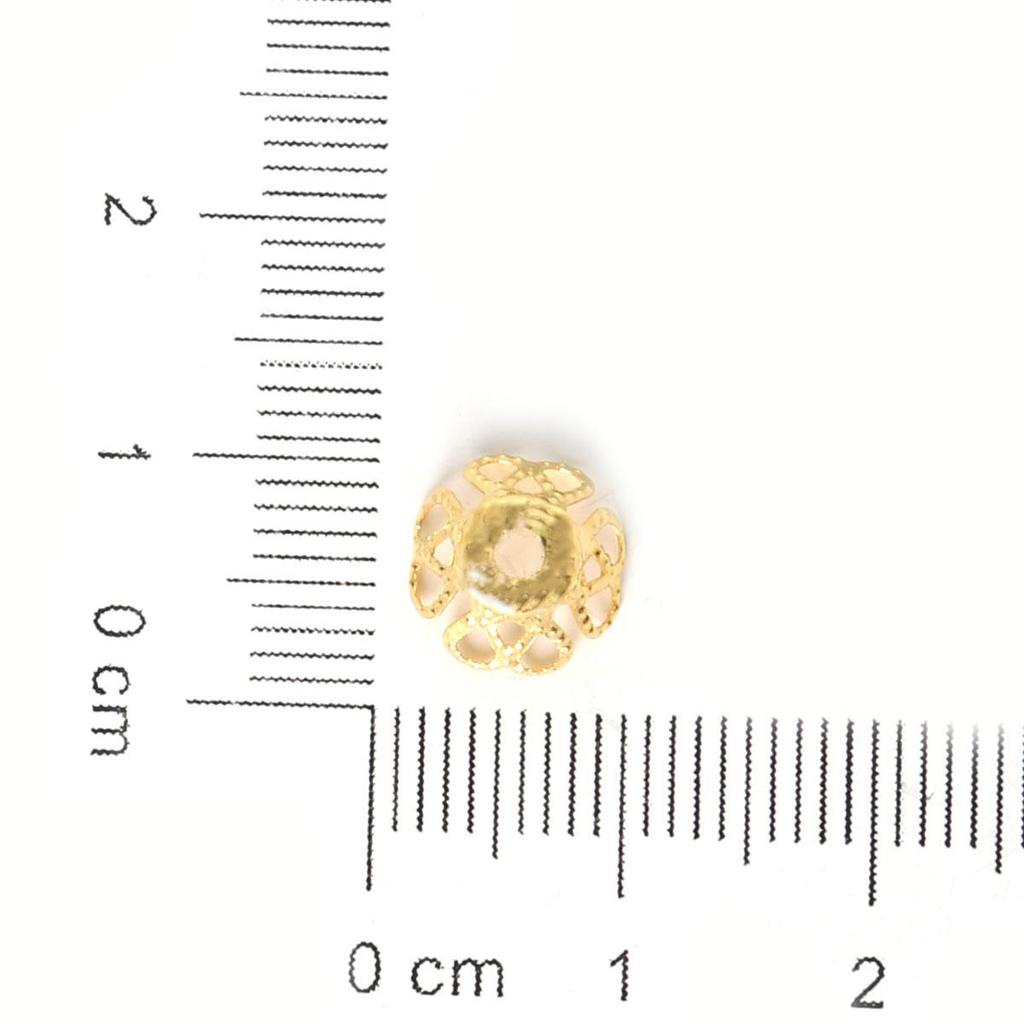 Mix Color Metal Flower Petal End Spacer Hallow Beads Caps Charms Bead Cups For Jewelry Necklace Making Supplie