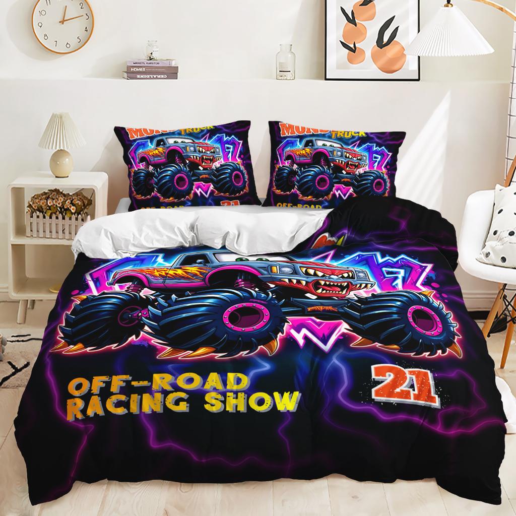 Корабль Маяк Машина 3D Цифровая Печать Рисунок Пододеяльник Наволочка Спальня Постельное Белье Набор из Трех Предметов