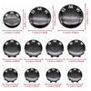 7Pcs Fiber All Black Car Wheel Center Caps Hub Cover Badge Auto Hood Front Rear Trunk Emblem For BMW  E85 E86 E89 G29 F87 G87