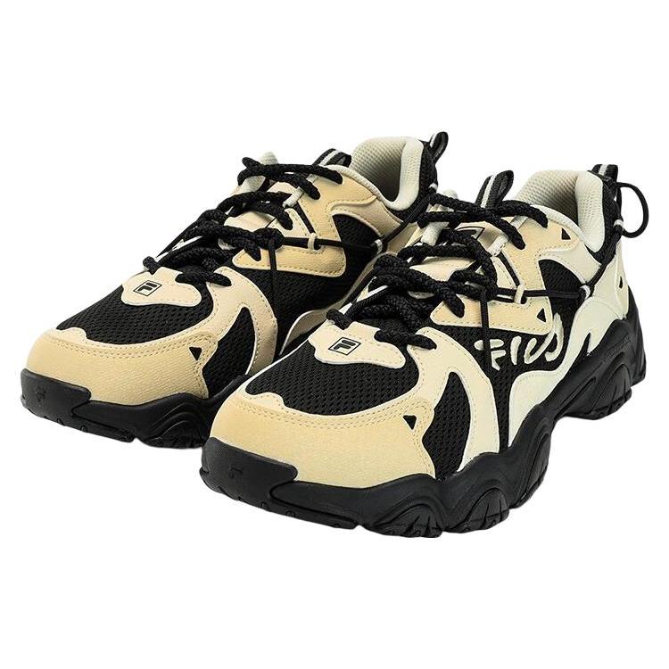 Fila Кошачья лапа 4.0 Текстиль, Синтетическая кожа Модные Низкие Кроссовки на массивной подошве Мужские Черный Бежевый F12M332113FBS