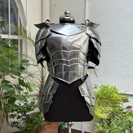 Mystic Elven Queen Armor Female Steel Warrior Suit for LARP Cosplay Costume