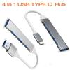 USB-A 3.0/2.0 Hub To Type C 5Gbps High Speed Transfer Data OTG Adapter Cable For Mobile Phone MacBook Pc Laptop Splitter 4 Ports
