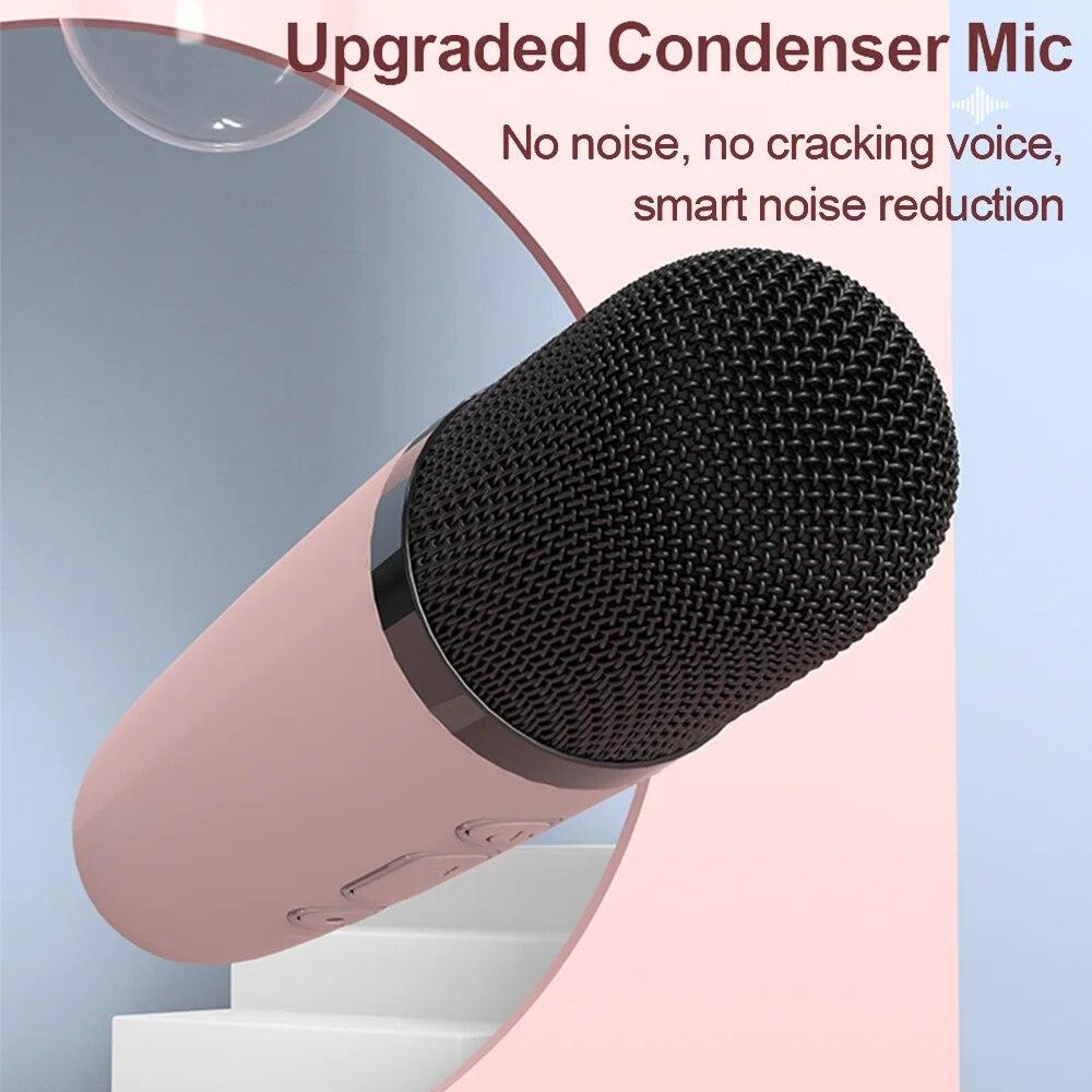 Портативный караоке-микрофон Bluetooth-динамик KTV двойной микрофонный дуэт игрушки для взрослых и детей, подходит для семейных вечеринок для пения