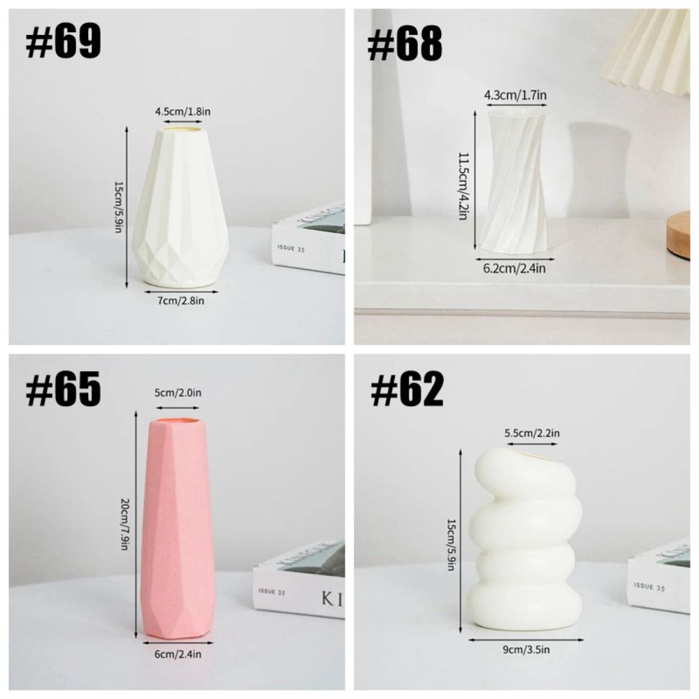 Пластиковая ваза для цветов Спиральный дизайн Цветочная композиция Новый цветочный горшок Украшение дома