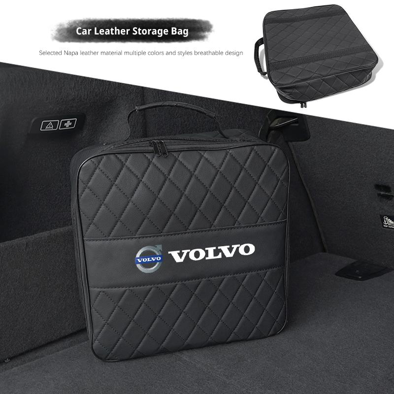 Car Leather Storage Bag High-capacity Auto Trunk Handbag For Volvo Xc60 XC40 EX40 Xc90 S60 S90 EX30 V40 V60 V50 V90 S80 C40 V70