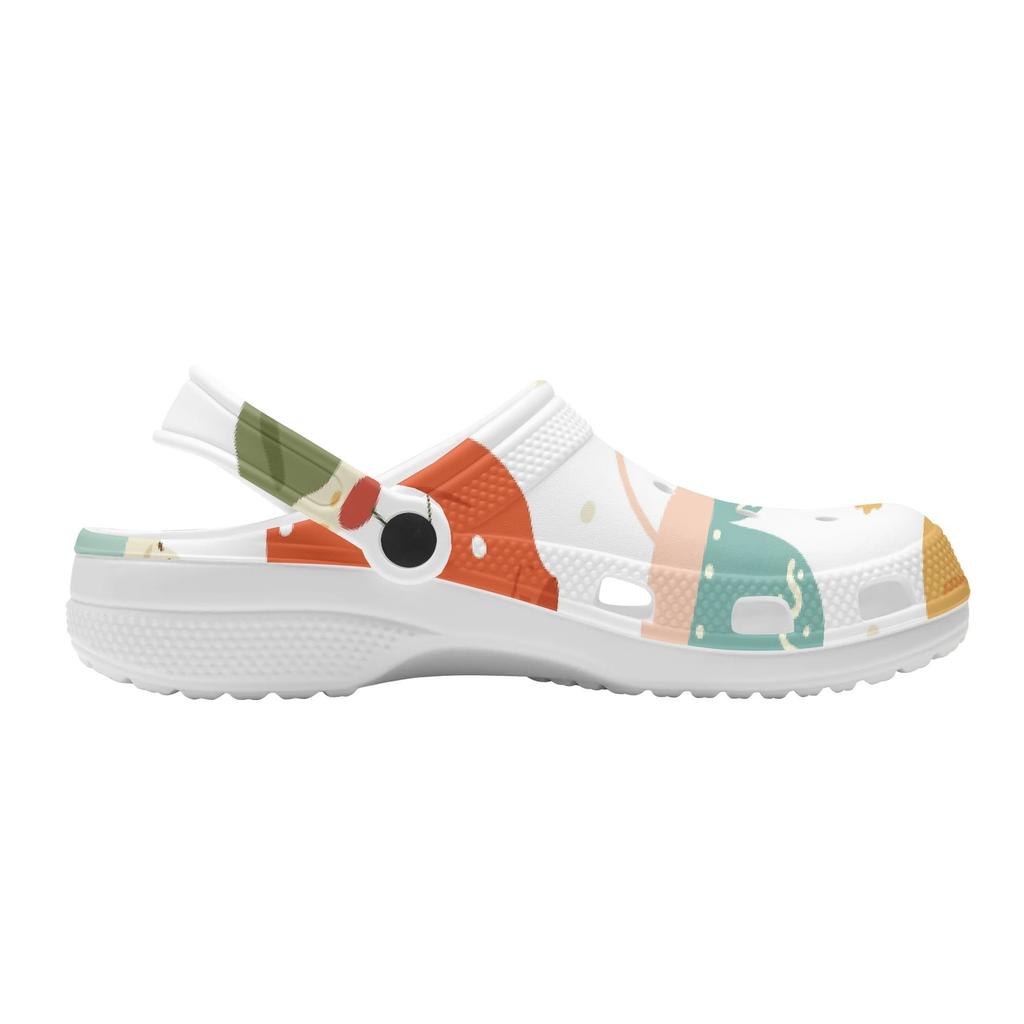 Cartoon Printed EVA Clogs Unisex Quick Dry Slip On Flexible Garden Shoes Beach Pool Bathroom Home Summer Sandals Comfort Fit