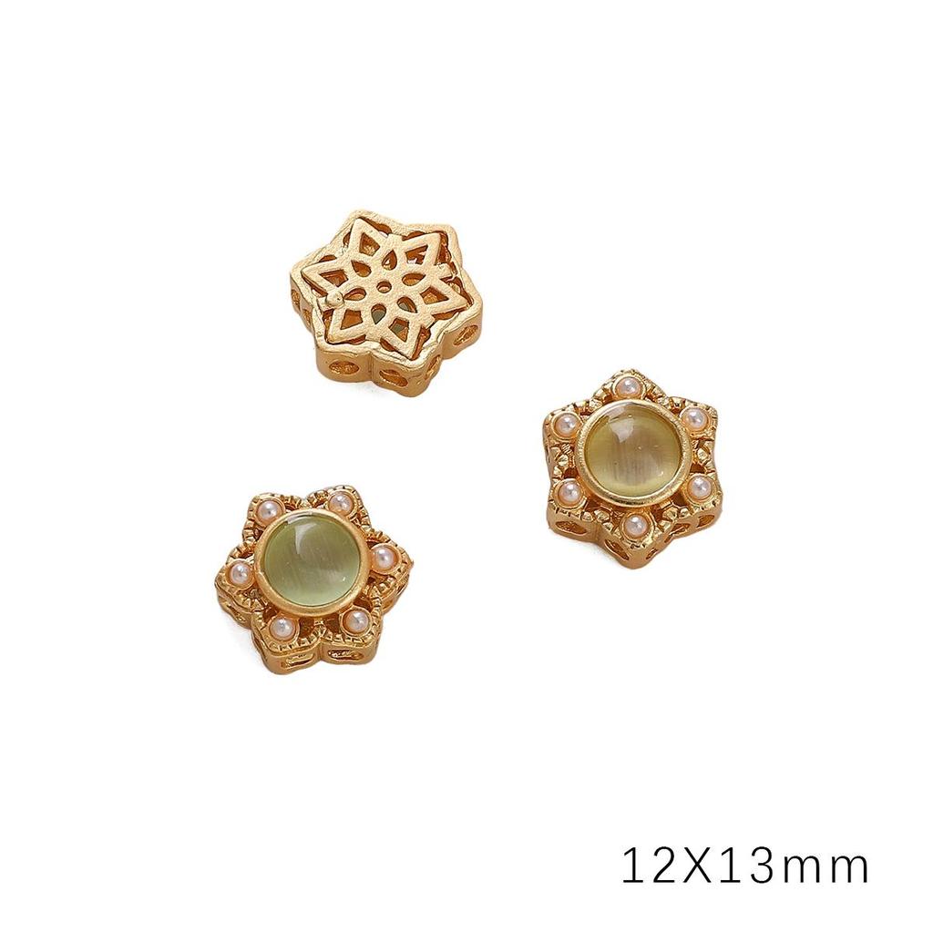 Медный песок, золото, полая перегородка, бусина для изготовления ювелирных изделий своими руками, аксессуары для рукоделия