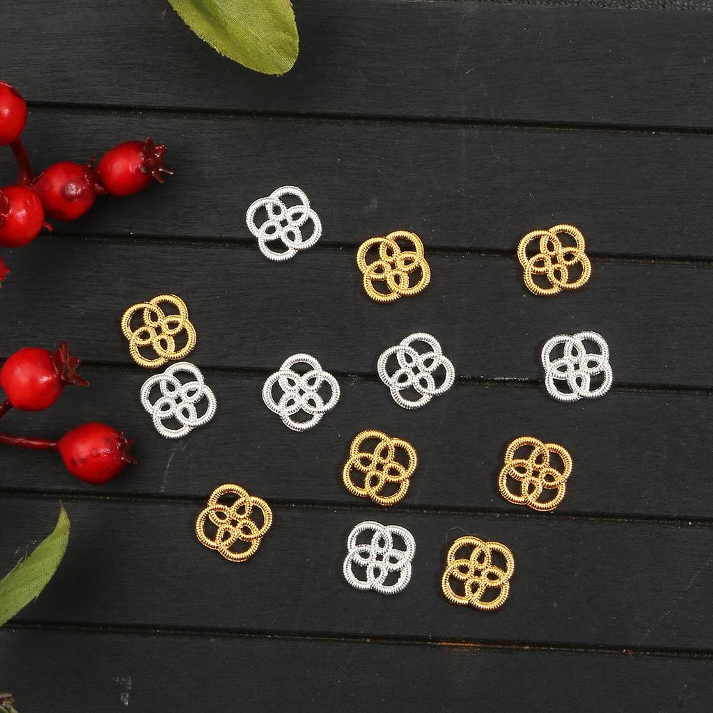 10 шт. антикварные полые цветочные аксессуары из сплава для изготовления ювелирных изделий своими руками