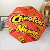 Автоматический зонт с индивидуальным именем на тему Cheetos, легкий и портативный, 8 спиц, идеально подходит для путешествий на свежем воздухе, дней рождения, Рождества, в качестве подарков.