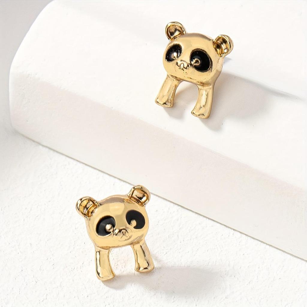Panda Stud Earrings - Cute, Simple, and Versatile Design