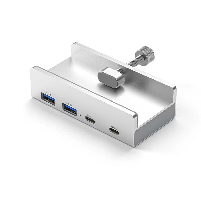 5-в-1 USB-C док-станция-адаптер с TF SD USB3.0 Алюминиевый 5-портовый USB 3.0 Зажимной USB-хаб