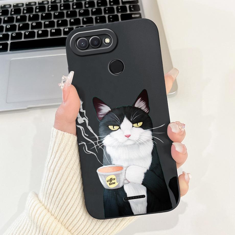 Для Xiaomi Redmi 6 6A Чехол Мягкий Матовый Силиконовый Capa Готический Стиль Мультяшный Панда Цветок Задняя Крышка Для Redmi6 Redmi6a Coque Funda