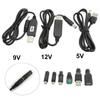 USB To DC 5V 9V 12V USB Type a Male Female Mini 5pin Type C Power Boost Line 5.5x2.1mm Step UP Module Converter Adapter Cable