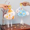 DIY Rabbit Lantern Kit for Kids Handmade Plush Rabbit Handheld Lantern for Chinese New Year Mid-Autumn Festival Decoration