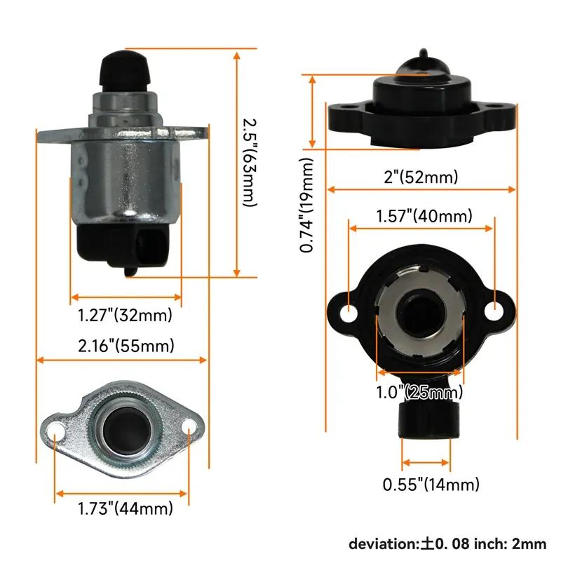 Black Throttle Body Sensors TPS IAC For Chevy GM LS1 LS2 LS6 LSX LS7 LS Throttle Position Idle Air Control Sensor