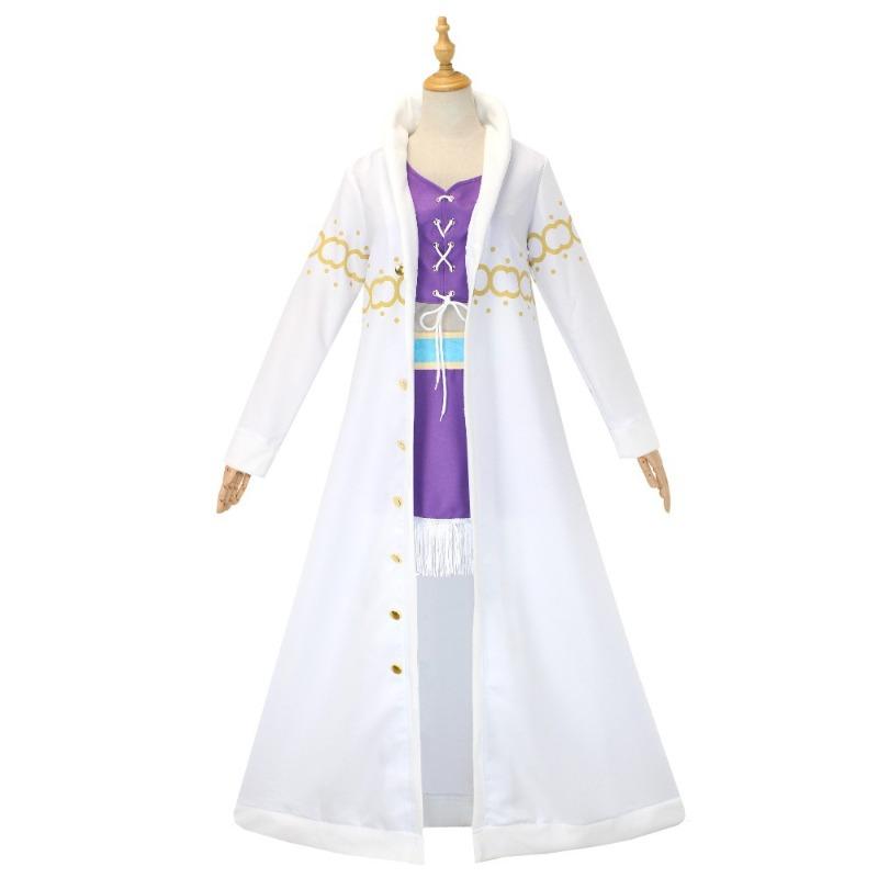 Косплей костюм Робин из One Piece, куртка с меховым воротником, полный комплект косплей костюма Николь Робин