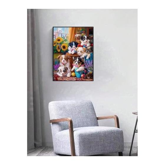 Алмазная мозаика Собака Животное 30x40 см Мозаика из бусин Набор для мозаики Популярный DIY Ручная работа Подарок Украшение