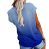 Womens Ladies Summer Solid Color Casual T-shirt Loose Multicolor Short Sleeve Top