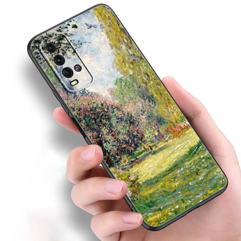 Силиконовый чехол для телефона Claude Monet для Xiaomi Redmi Note 11 10 9 8 Pro 11T 10T 10S 9S 8T 9 9A 9C 9T, черный мягкий чехол, чехол