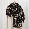 Circle Skin-friendly Velvet New Autumn and Winter Skin-friendly and Warm Imitation Cashmere Printed Scarf Versatile Shawl