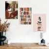 1pc Vintage Library Bookshop Canvas Wall Art Poster Book Stacks Book Lovers Gifts Living Room Kitchen Bathroom Decor