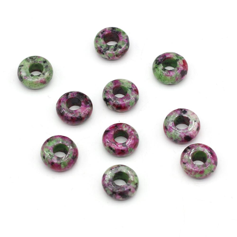 Agates Agates Stone Beads Colorful Lotus Perforated Beads Big Hole Loose Beads Girl Gifts