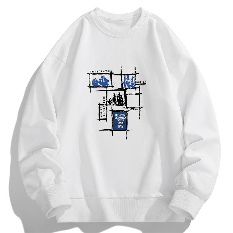 Футболка с длинными рукавами на осень и весну, мужская рубашка-свитер, мужской свитер с круглым вырезом, мужской свитер