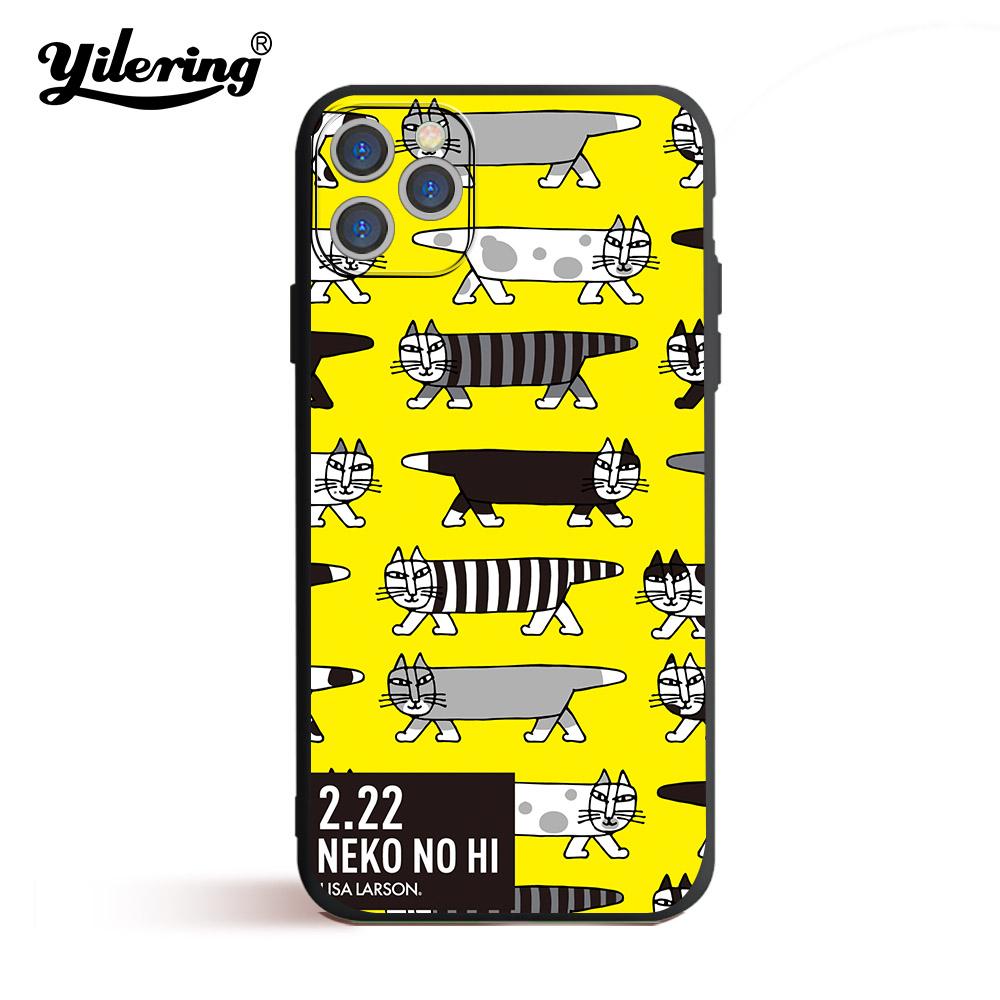 Fashion Lisa Larson Soft Black Phone Case for iPhone 11 12 13 Pro XS MAX 8 7 6 6S Plus X 5S SE 2020 XR 12 Mini Phone Case Cover