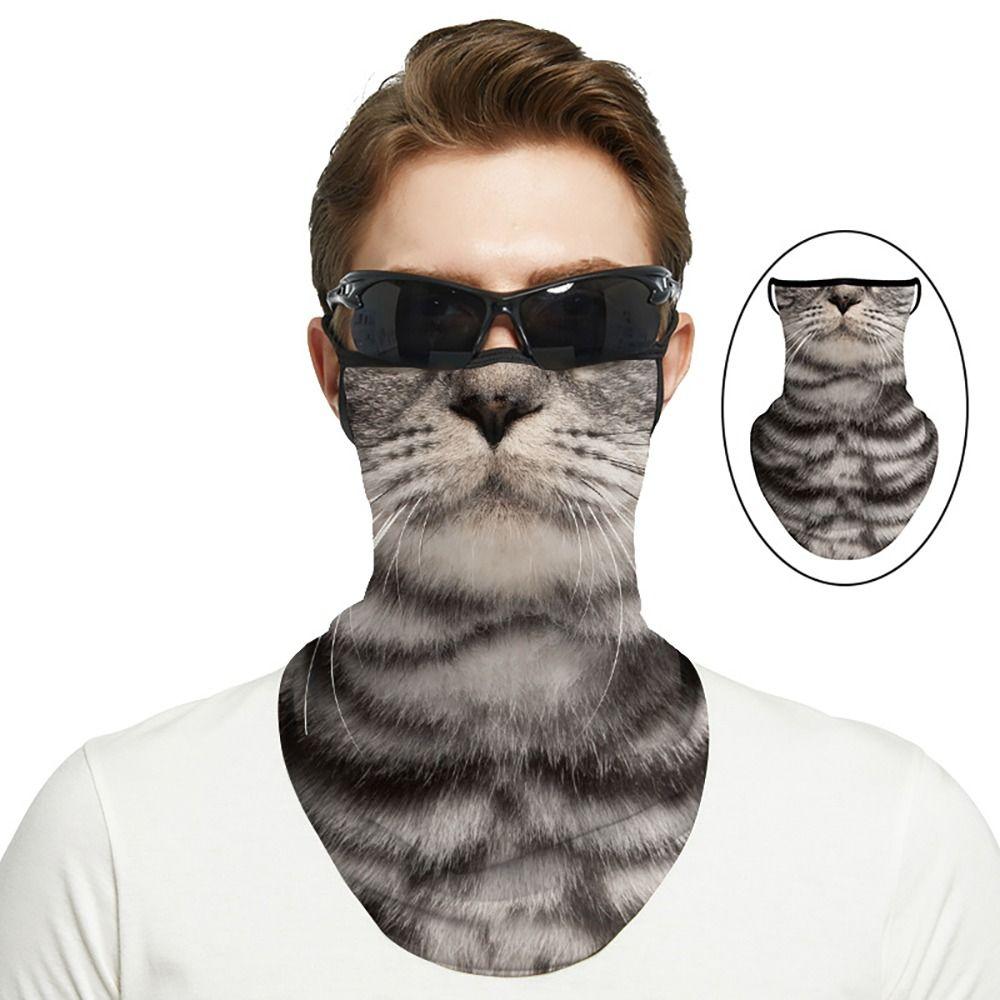 Hanging Ear Cool Face Scarf Elastic Cycling Balaclava Animal Face Cover Scarf Summer