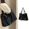 Сумка подмышку Черная сумка-тоут Большая вместимость Большая сумка Модная сумка через плечо из искусственной кожи Подарок для девушек
