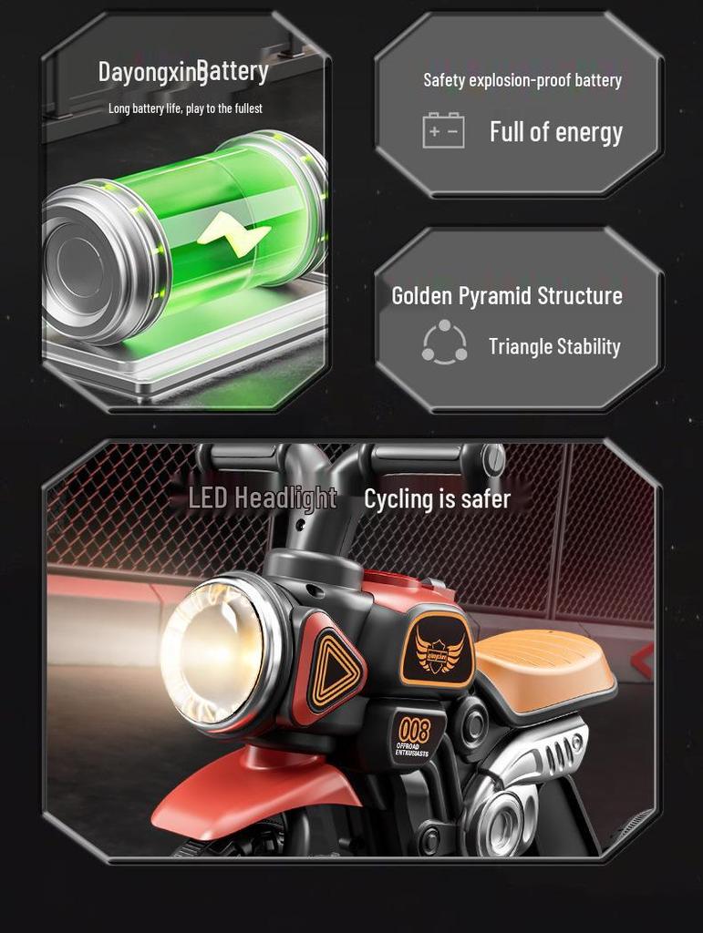 Детский электрический трехколесный велосипед с перезаряжаемым мотором и функцией скольжения – развивающая игрушка для мальчиков и девочек